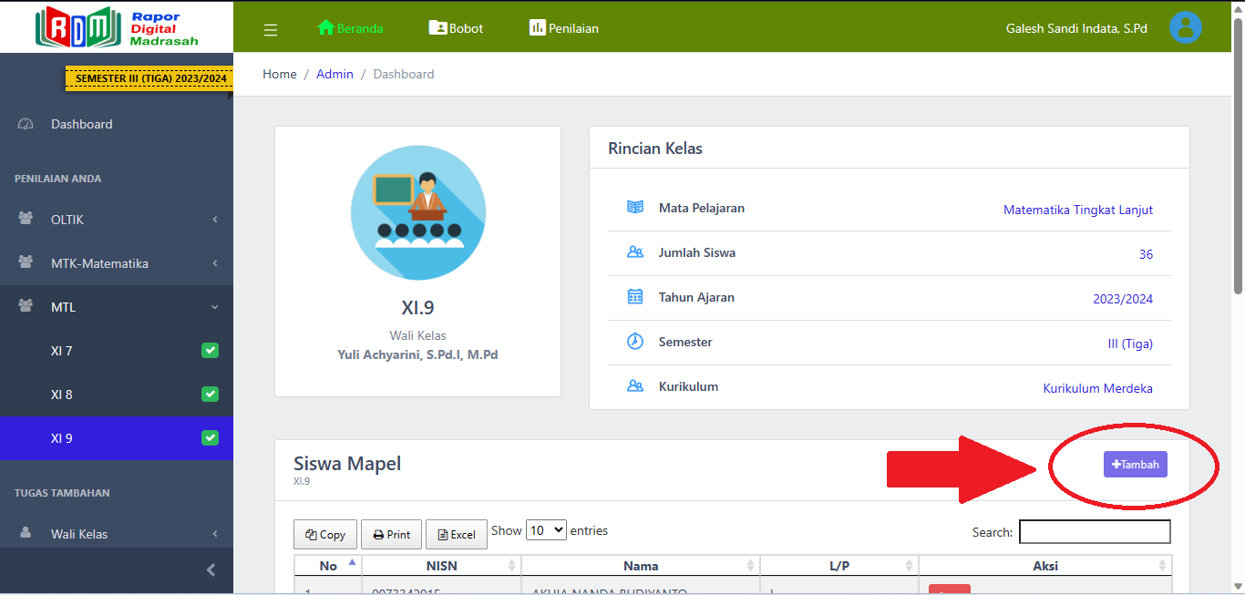 tambah data siswa